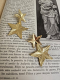 Pendientes de Acero Doble Estrella