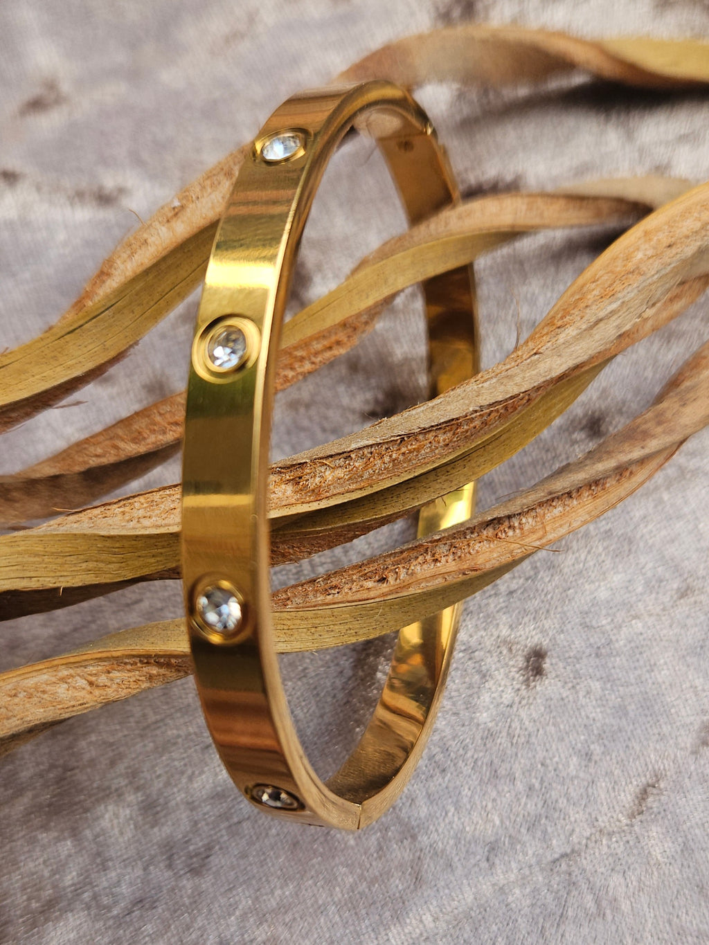 Brazalete Acero Rígido Circonitas