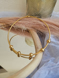 Collar Acero Choker bolitas