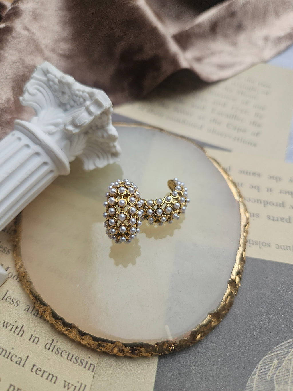 Pendientes de Acero Aro perlas