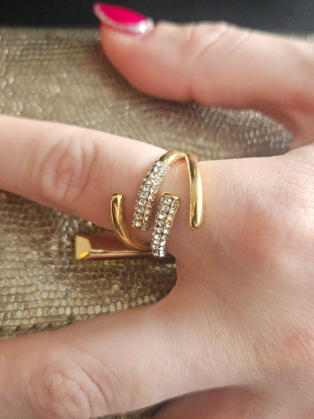 Anillo Acero Strass
