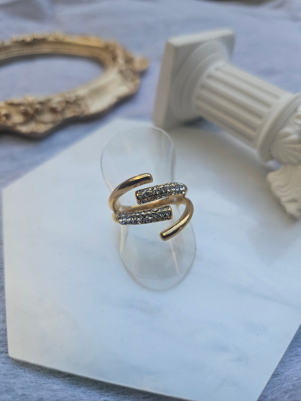Anillo Acero Strass