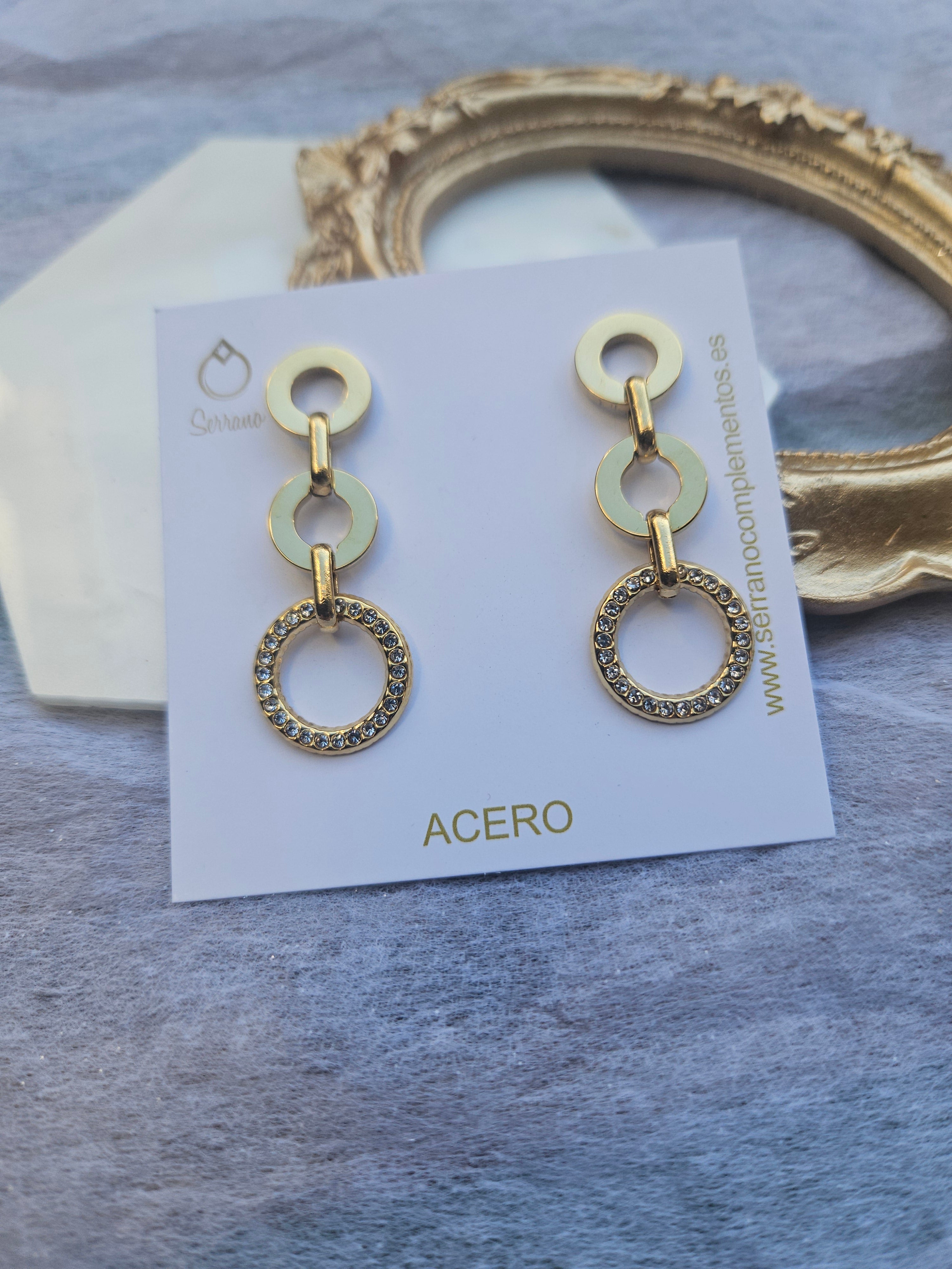 Pendientes de Acero triple Aro
