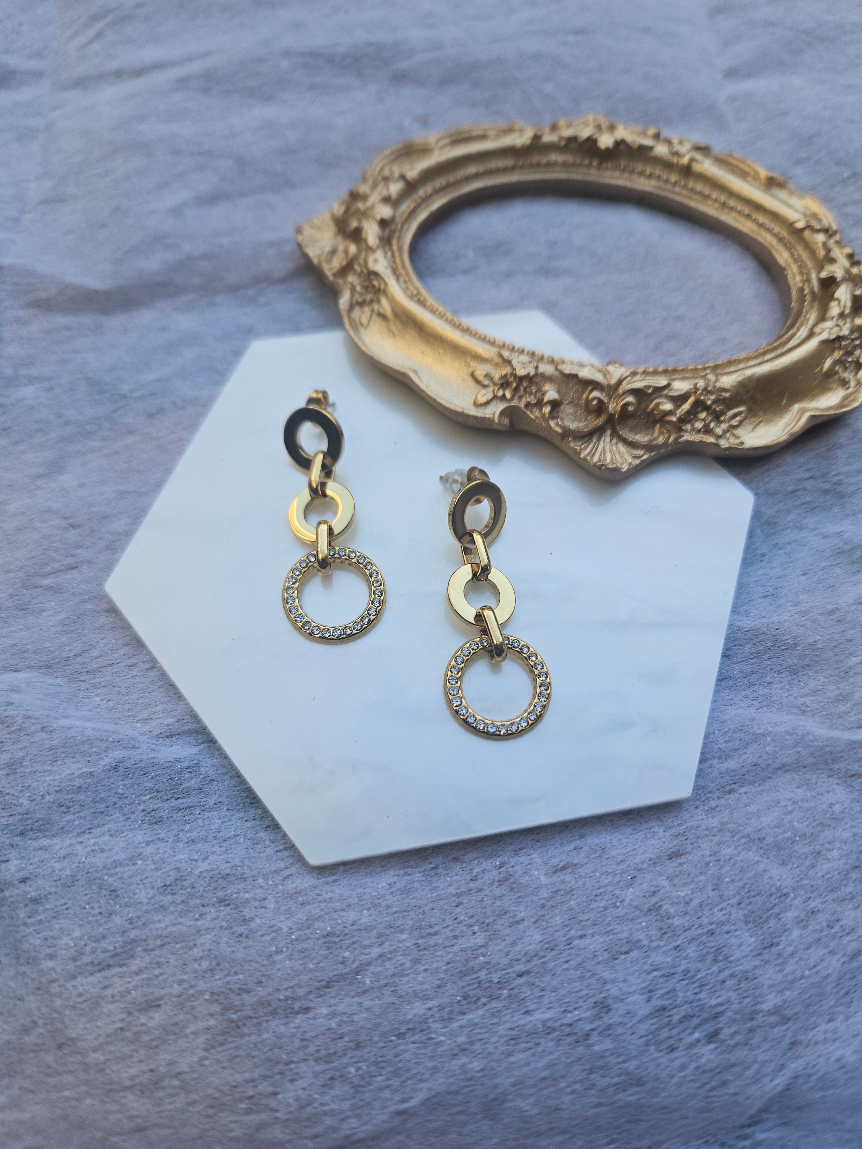 Pendientes de Acero triple Aro