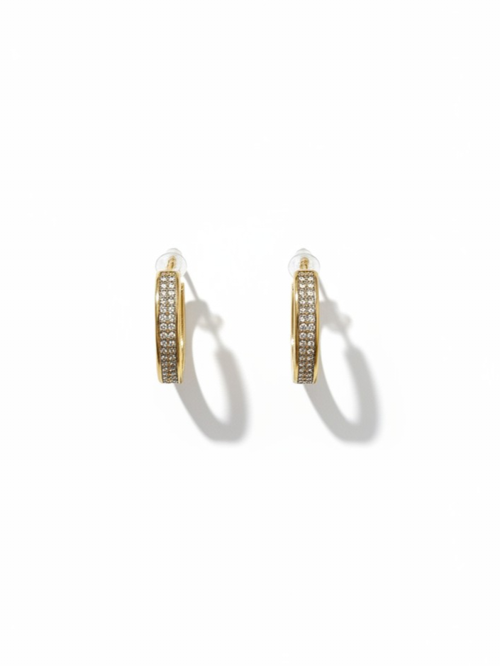 Pendientes de Acero Aro Strass
