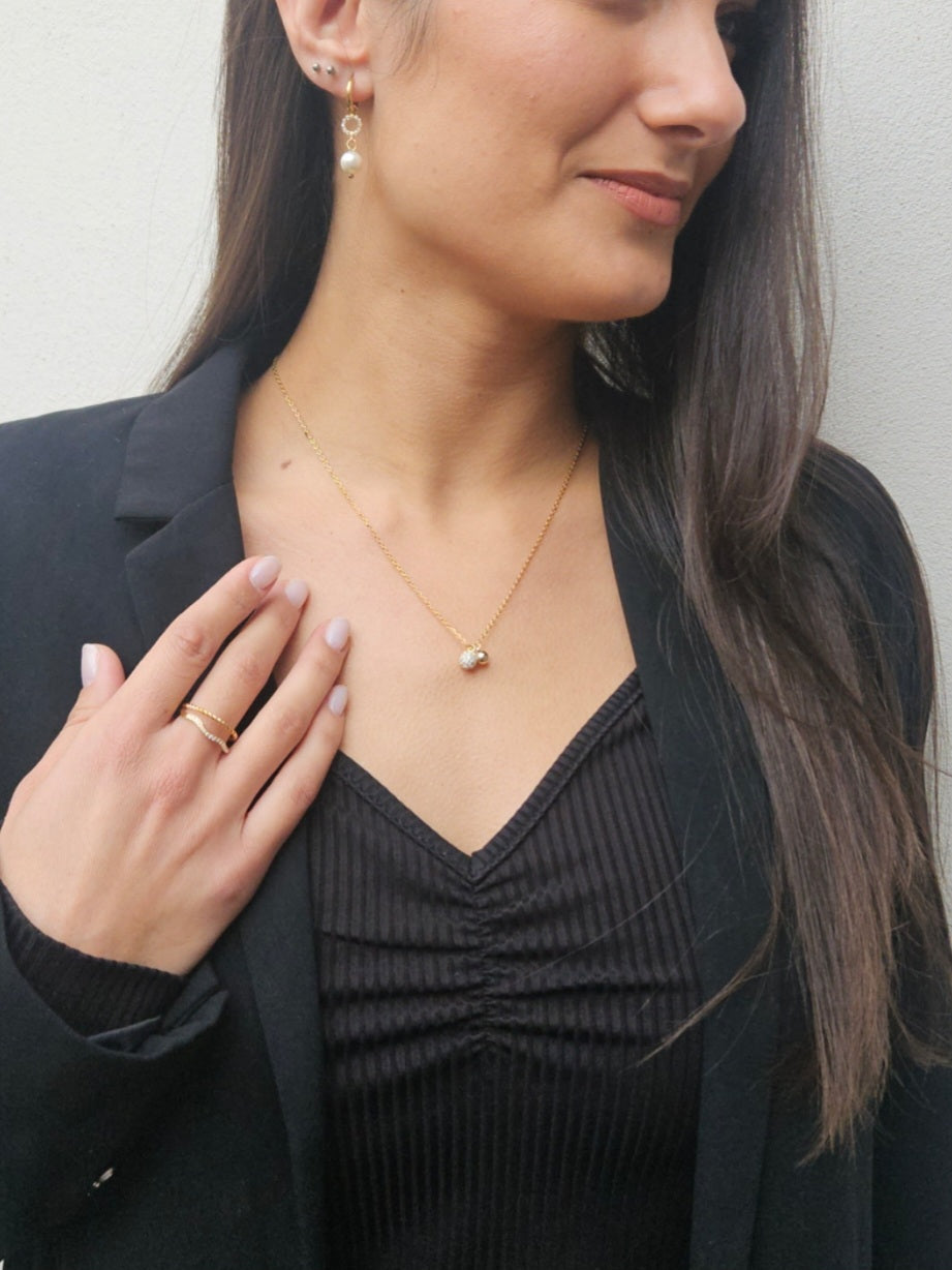 Collar Acero Gargantilla Bolitas