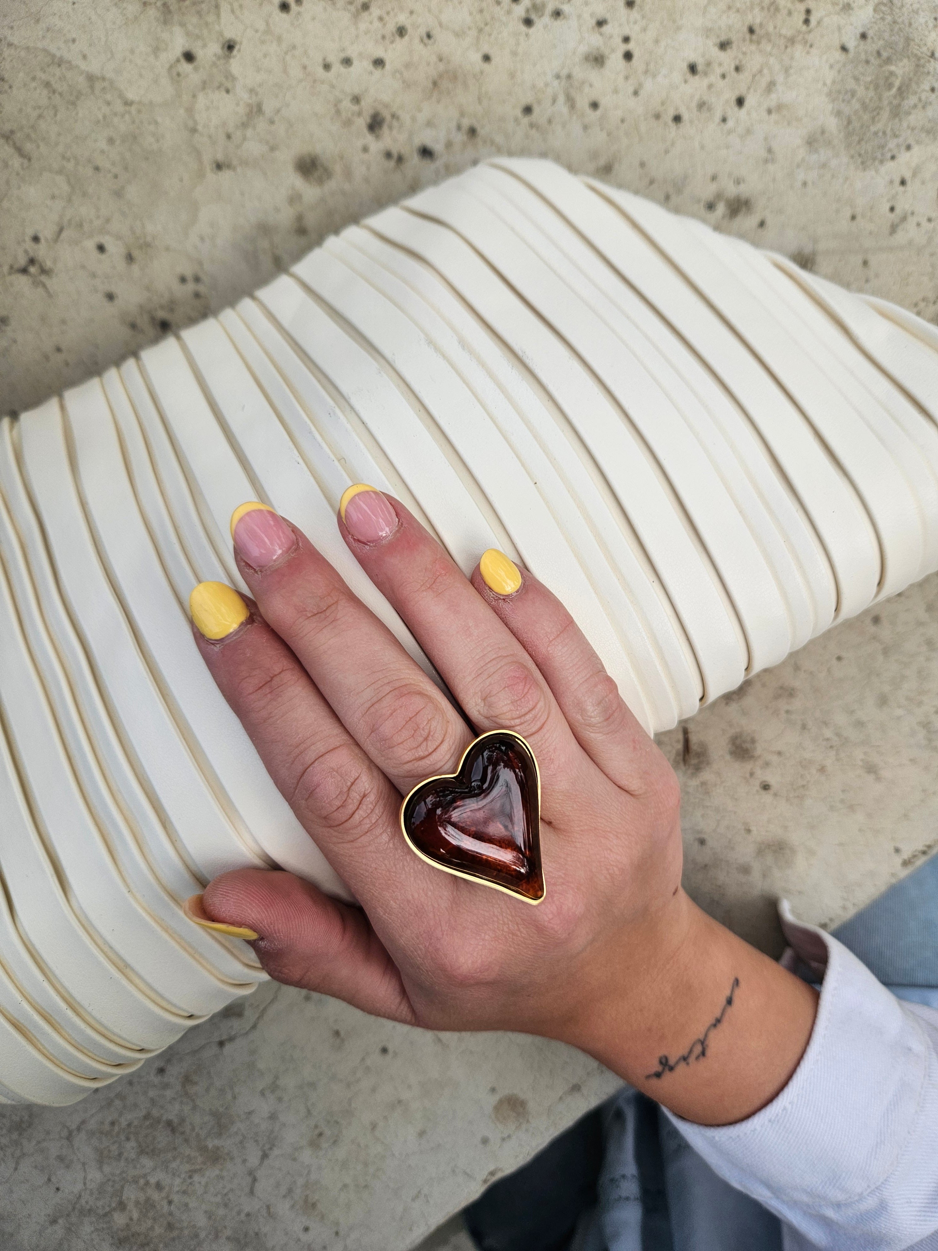 Anillo Acero Corazón