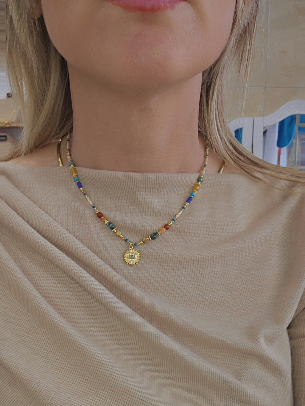 Collar Acero Minerales Sol