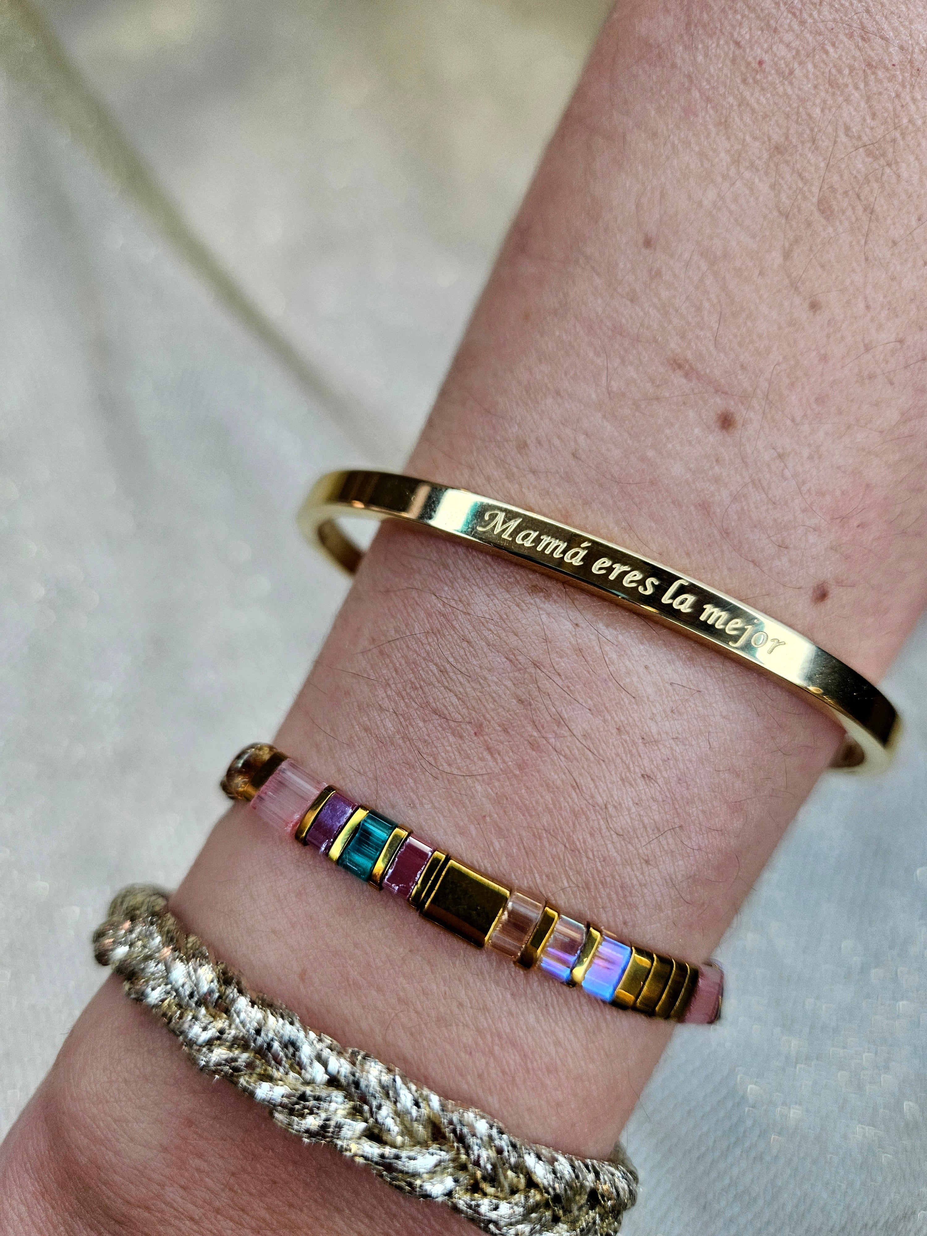 Pulsera Acero Mamá eres la mejor