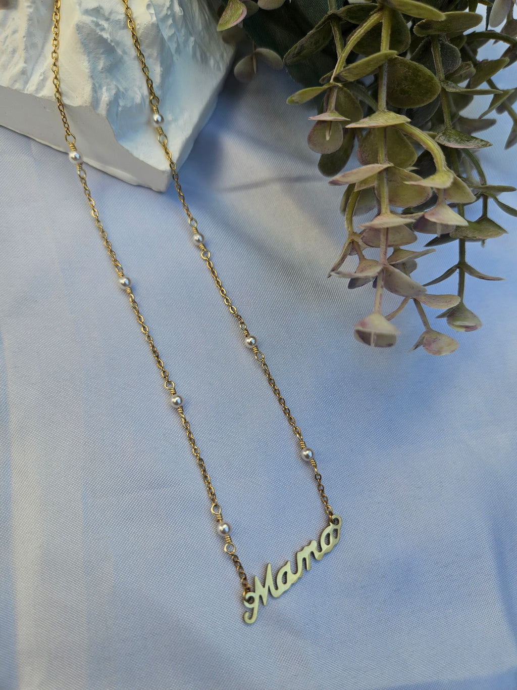 Collar Acero Mamá Perlas