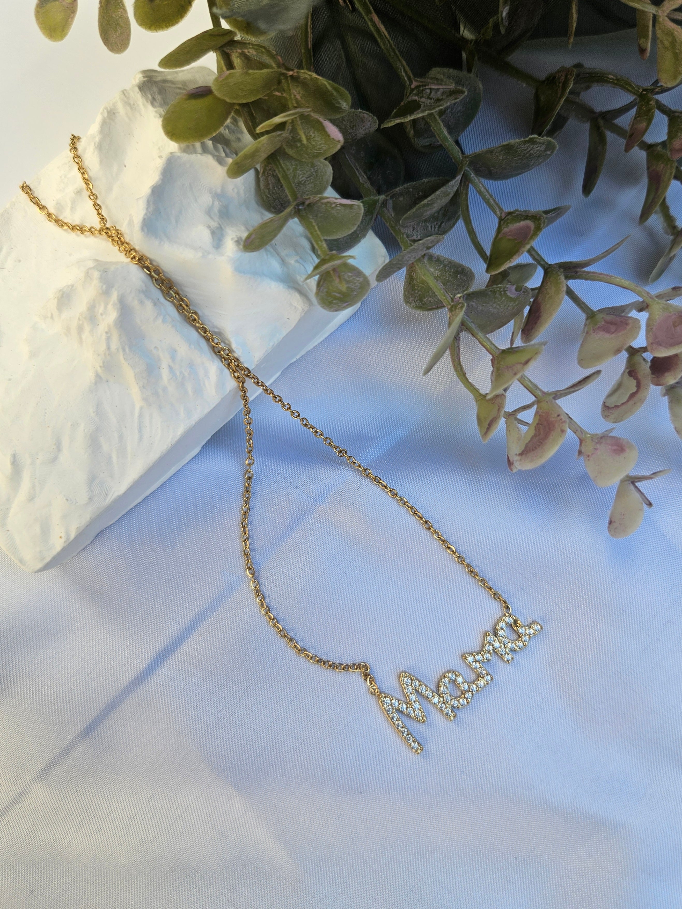Collar Acero Mamá Strass