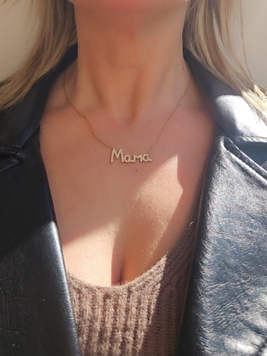 Collar Acero Mamá Strass