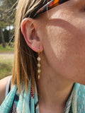 Pendientes de Acero Largos Circulos