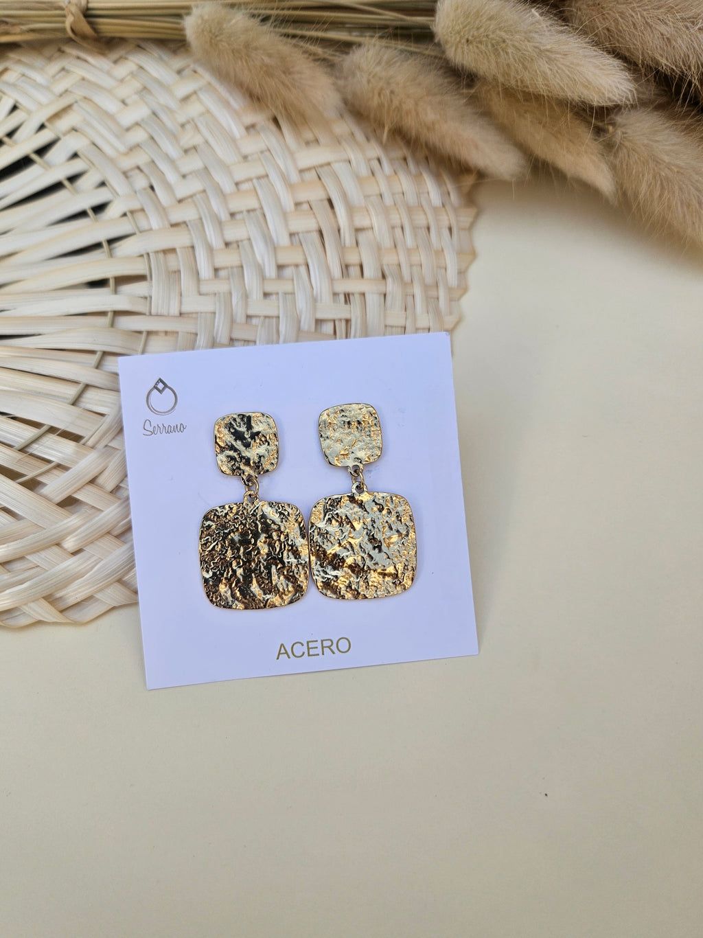 Pendientes de Acero Cuadrados