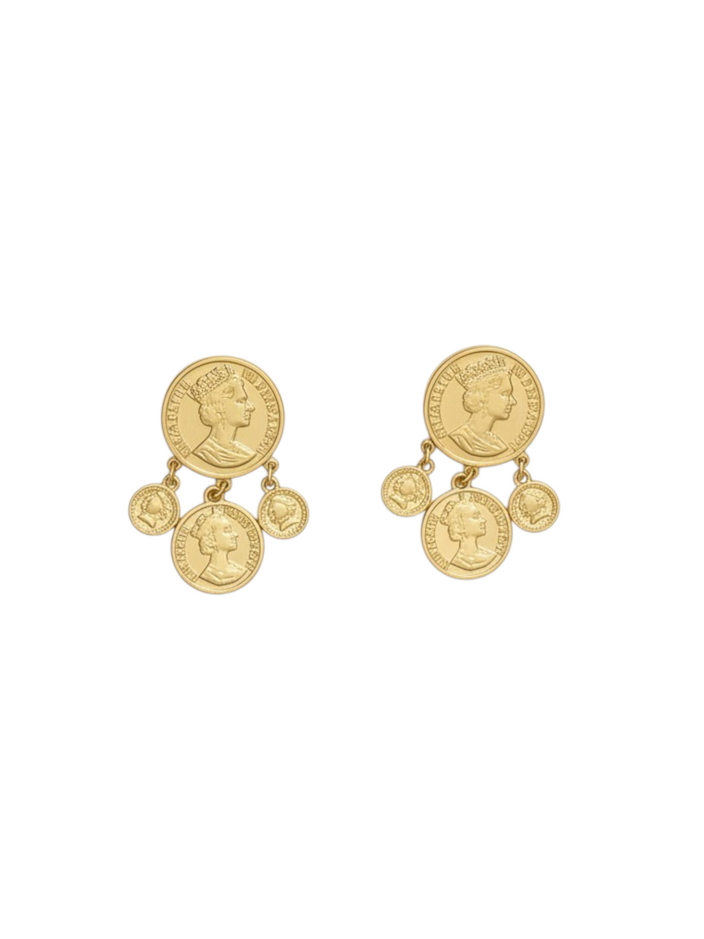 Pendientes de Acero Monedas