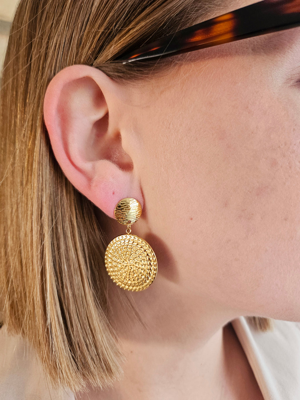 Pendientes de Acero Redondos