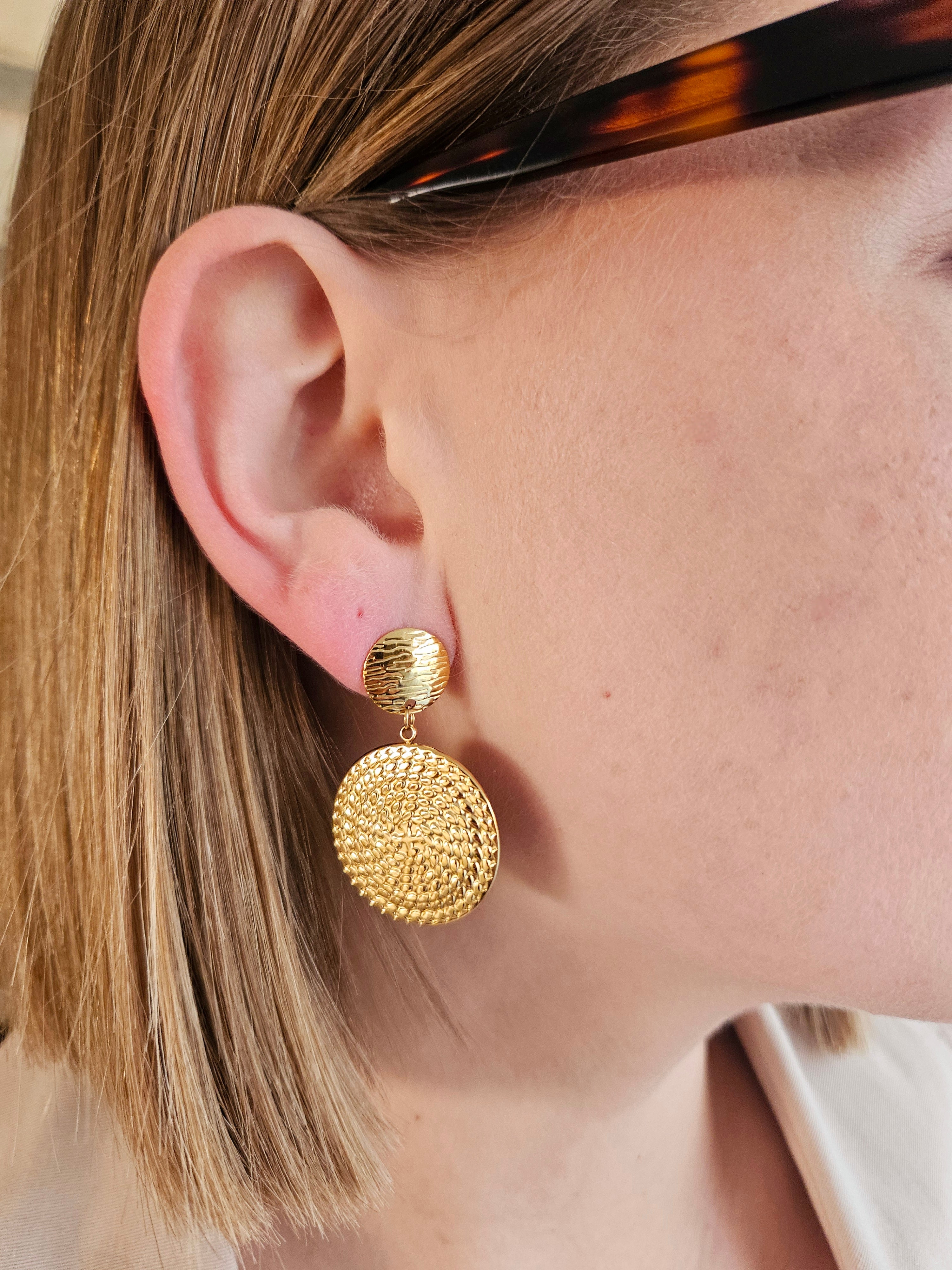 Pendientes de Acero Redondos