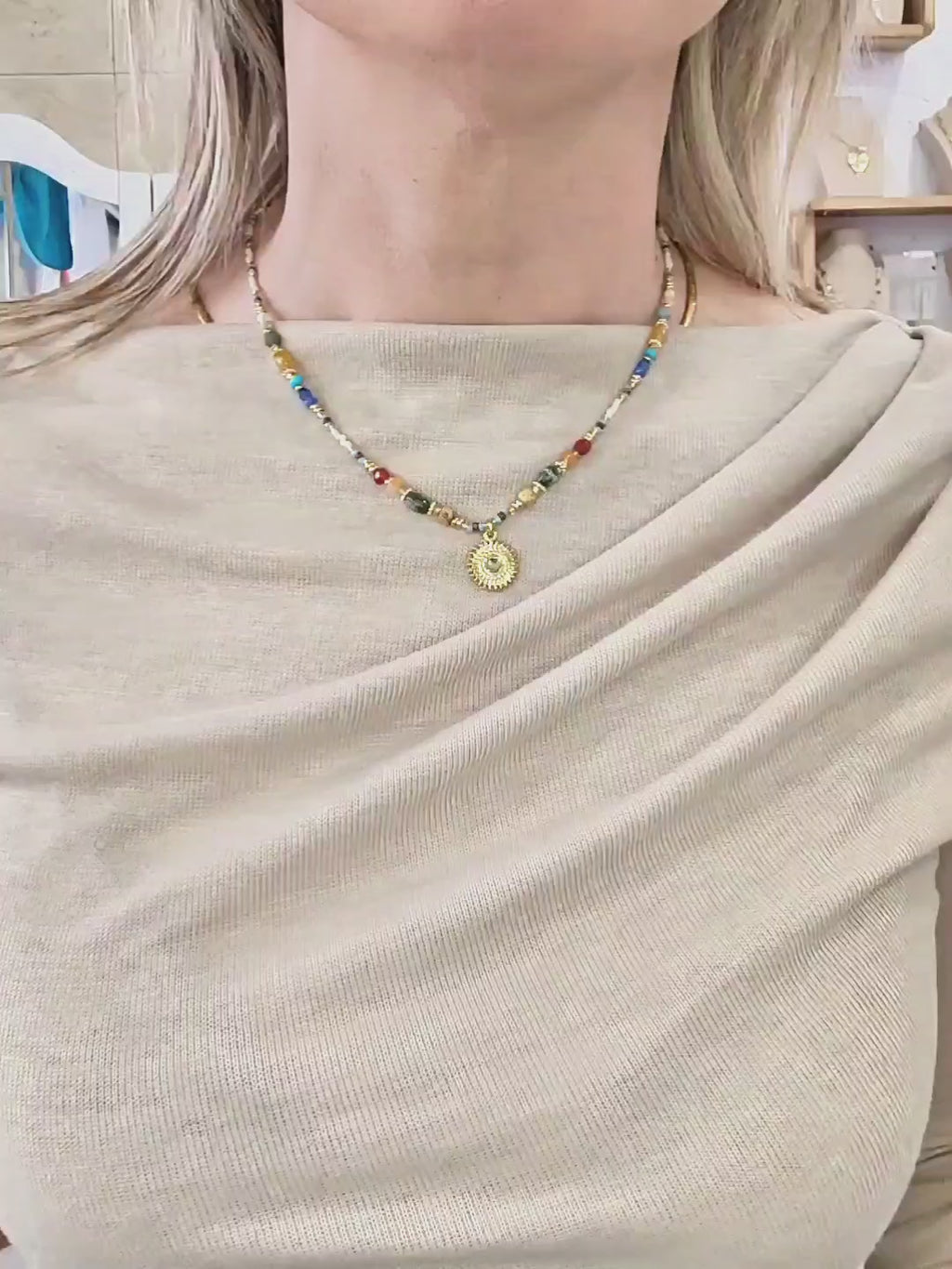 Collar Acero Minerales Sol