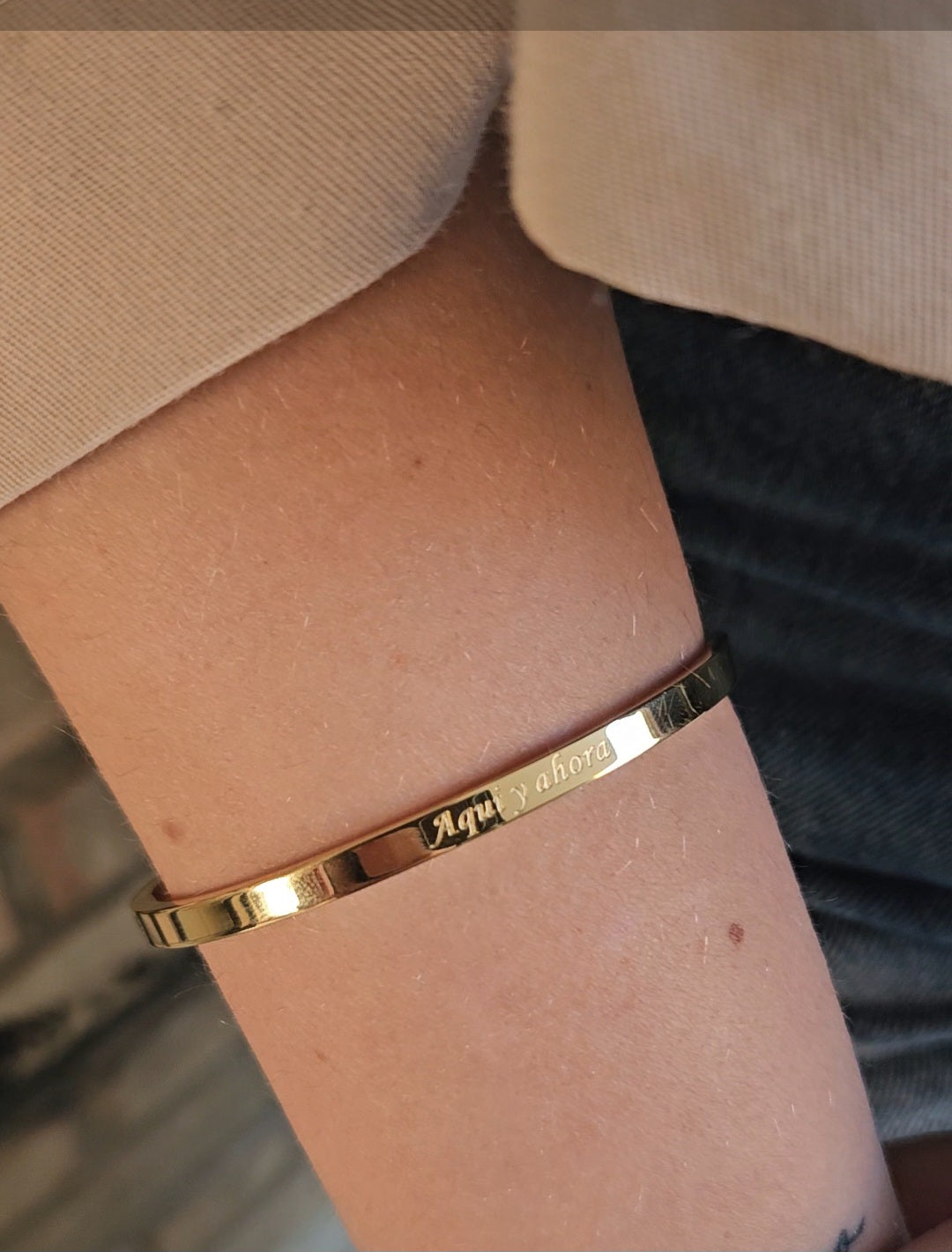 Pulsera de Acero Aqui y Ahora