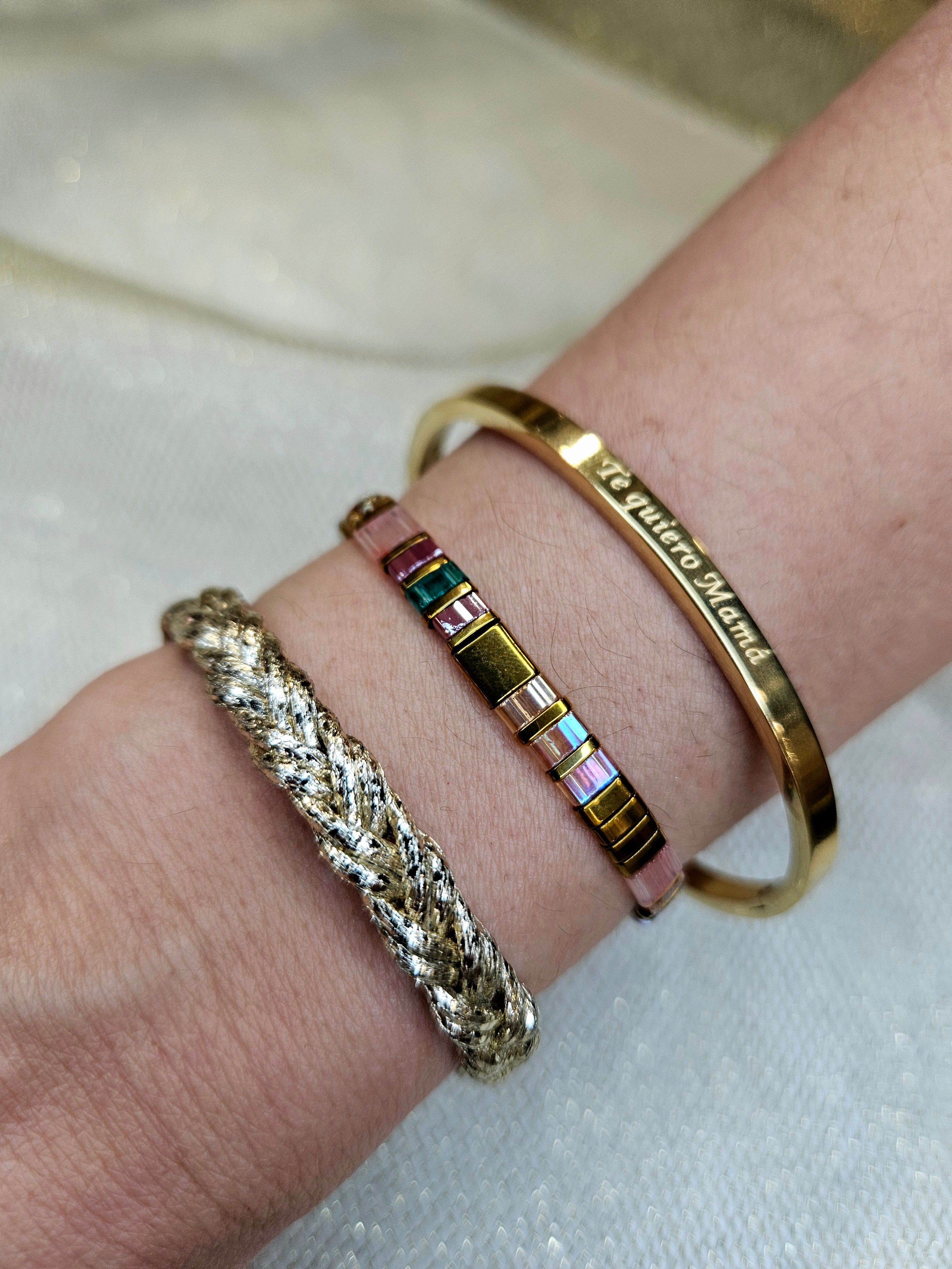 Pulsera Acero Te quiero mamá